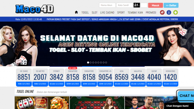 MACO4D | SITUS TOGEL ONLINE INDONESIA TERPERCAYA | BANDAR TOGEL ONLINE RESMI TERBAIK DAN TERPOPULER