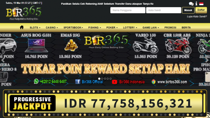 BiR365.NET - Situs Bandar Online Teraman Slots Bola Casino Togel Tembak Sabung Ayam