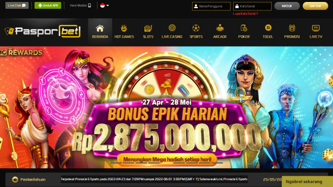PASPORBET | Situs Judi Slot Online Resmi Indonesia Agen Judi Online Terbaik