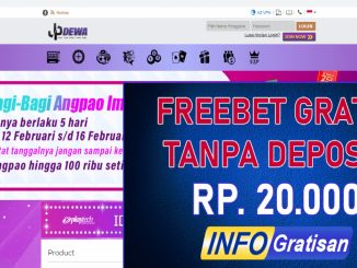 Freebet Slot Gratis Tanpa Deposit Rp 20.000 dari JpDewa