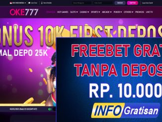 Oke777 Freebet Tanpa Deposit Terbaru Rp. 10.000