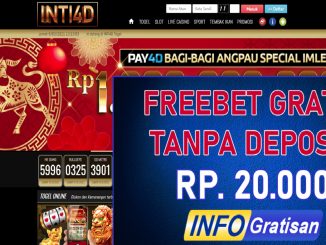 Freebet Gratis Tanpa Deposit Terbaru Rp 20.000 dari INTI4D