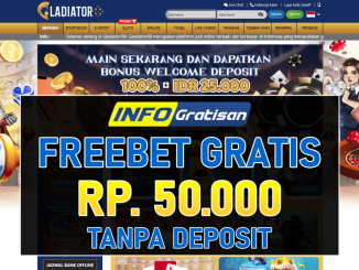 Gladiator88 – Freebet Gratis Terbaru Rp 50.000 Tanpa Syarat Deposit