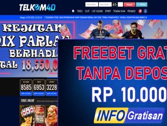TELKOM4D : Freebet Terbaru Gratis Tanpa Deposit Rp 10.000