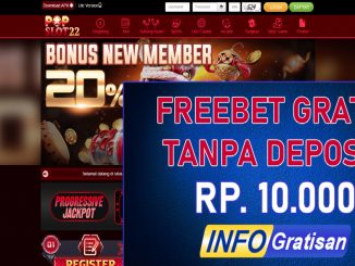 Freebet Terbaru Gratis Tanpa Deposit Rp 10.000 dari Popslot22