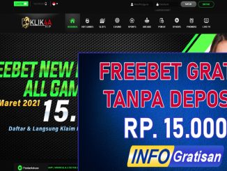 KLIK4AVIP : Freebet Terbaru Gratis Tanpa Deposit Rp 15.000