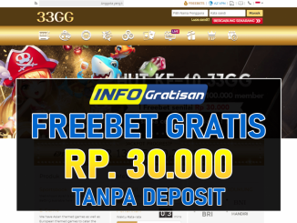 33GG – Freebet Gratis Terbaru Rp 30.000 Tanpa Deposit