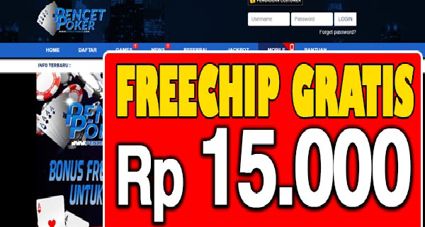 PencetPoker Freechip Gratis Rp 15.000 Tanpa Deposit