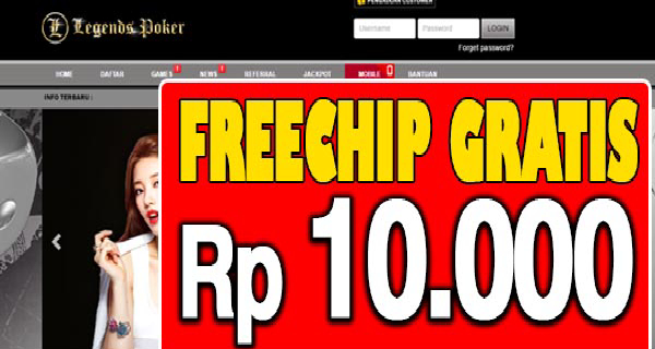 TheLegendsPoker Freechip Terbaru Rp 10.000 Tanpa Deposit