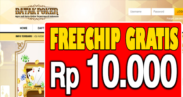 BatakPoker Freechip Gratis Rp 10.000 Tanpa Deposit