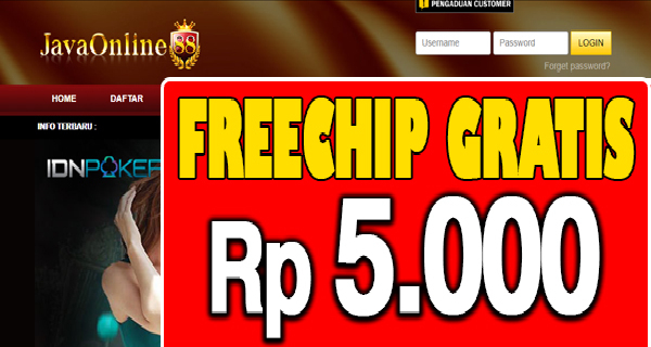 JavaOnline88 Freechip Gratis Rp 5.000 Tanpa Deposit