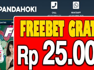 PandaHoki Freebet Gratis Rp 25.000 Tanpa Deposit
