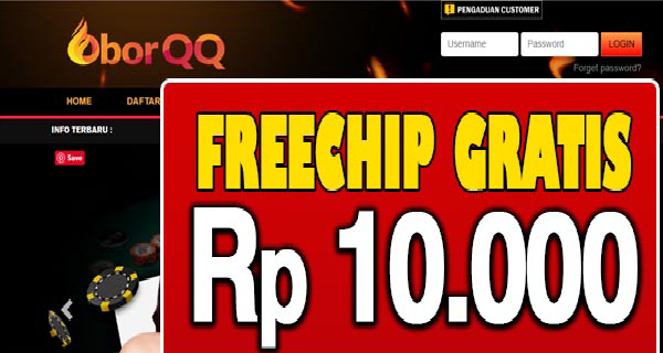 OborQQ Freechip Gratis Rp 10.000 Tanpa Deposit