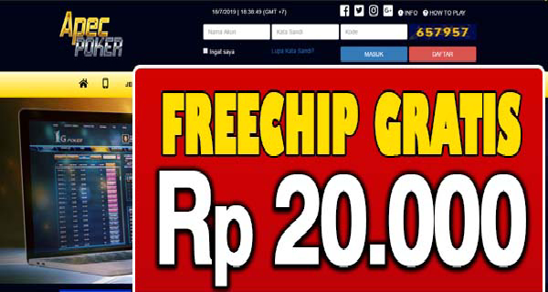 ApecPoker Freechip Gratis Rp 20.000 Tanpa Deposit
