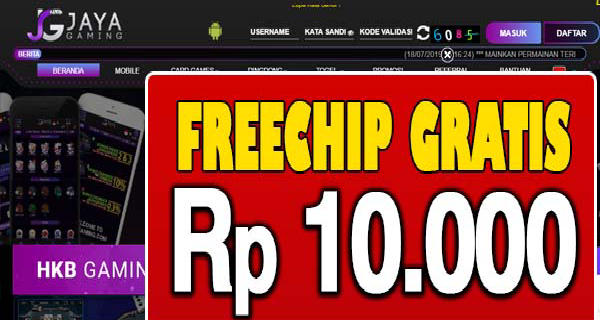 JayaGaming Freechip Gratis Rp 10.000 Tanpa Deposit
