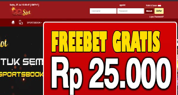 QQSlot Freebet Gratis Rp 25.000 Tanpa Deposit